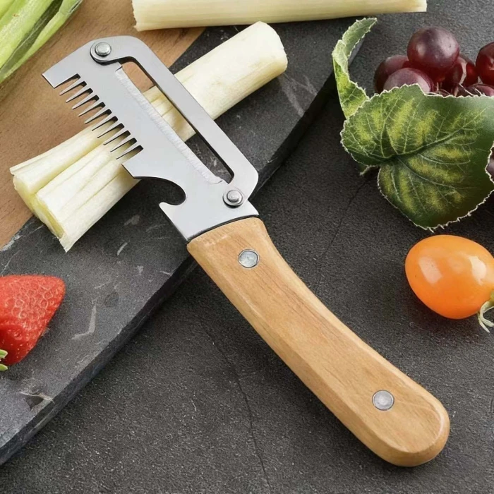(২ পিছ) 3-in-1 Scallion Shredder & Peeler Kitchen Tool